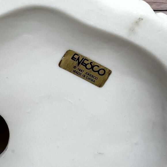 VTG Enesco Porcelain Nativity Scene Light Lamp White/Gold Christmas Holy Family - Picture 8 of 12